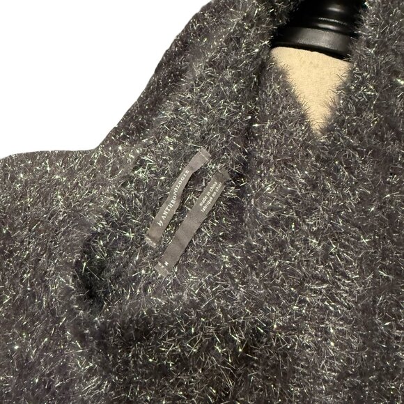 Anthropologie Gray & Silver Metallic Oversized Sweater Size M - Picture 5 of 5